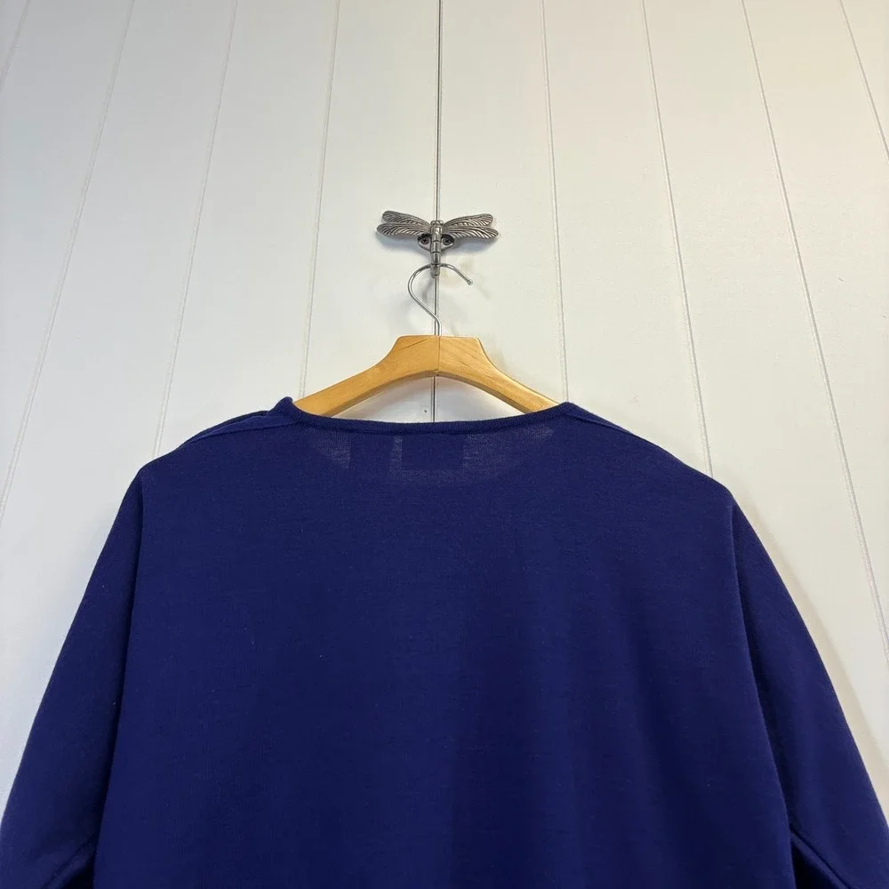 Vintage Liz Claiborne Womens 90s Classic Sweater Dress Size PM Violet Office